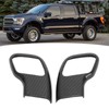 2Pcs Gear Shift Knob Cover Trim Protective Carbon Fiber Gear