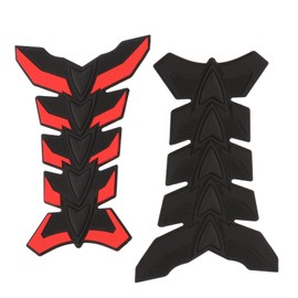 ECSiNG 2PCS Fuel Gas Cap Pad Cover Sticker Decal 3D Motorcycle Gas Tank Protector Pad Car Decorative Sticker Motorcycle Fishbone Tank Protector