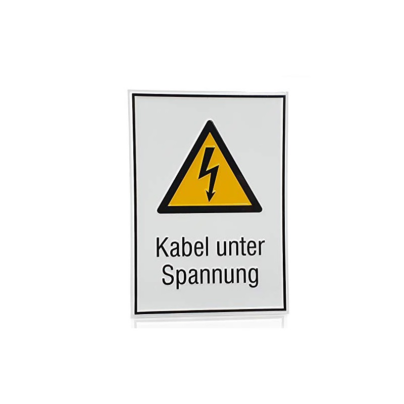 Betriebsausstattung24® Warning Combination Sign "Cable Under Voltage" | Safety Sign