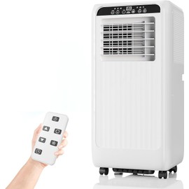 Portable Air Conditioners 8000 BTU, Energy Efficient AC Unit with Remote Control, 24H Timer, Quiet Operation for Bedroom, Office, Dorm Rooms Up to 350 Sq. Ft, White Top