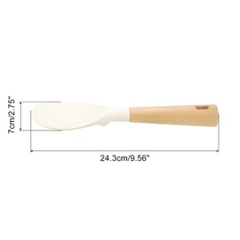 uxcell Silicone Rice Paddle Non-Stick Rice Spoon Stand-up Rice Spatula Kitchen Tools White
