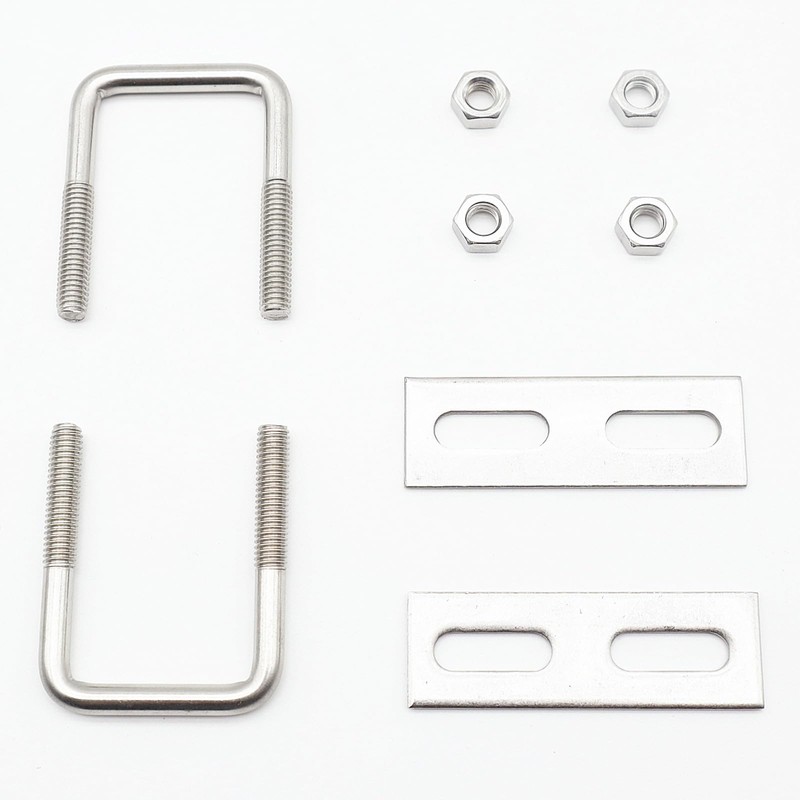 QYIMLI Stainless Steel Square U Bolt Clamp, Square Tube Clamps