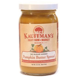 Kauffman'S Fruit Farm Kauffman Orchards Homemade Pumpkin Butter Spread, 8.5 oz. Jar - 8.5 Ounce (Pack of 6), No Granulated Sugar Added