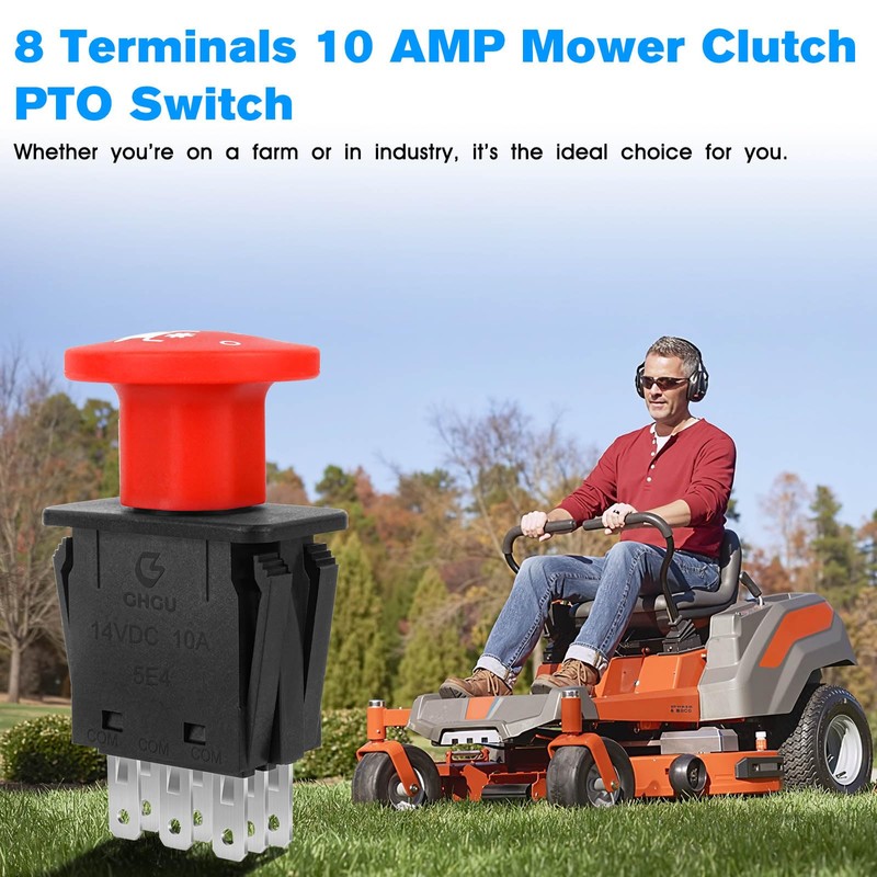 Mower PTO Switch for Delta 6204 6201 Series 8 Terminals 10 AMP PTO