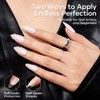 Modelones Medium Almond Nail Tips, 360pcs Pre-etched Clear Fake Nails