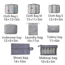 OEE 6 pcs Luggage Packing Organizers Packing Cubes Set for Travel Plus