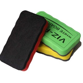 VIZ-PRO Magnetic White Board Eraser, 3 Colored Eraser, 3 Piece