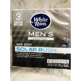 White Rain Men’s Collection Solar Rush Bar Soap: X 3 3.17oz(90g)Bar