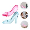 STOBOK 2pcs Princess High Heel Shoe Decor Acrylic Crystal Ornaments