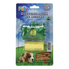 Fancy Pets Dispensador con 40 Bolsas Sanitarias para Perro Porta Bolsas Tipo Llavero para Correa Práctico e Higiénico para Paseo Diario