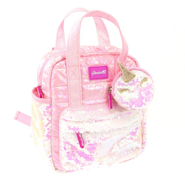 Girabrilla Puffer Mini Backpack Pink Toy, One Size, 19008, multicoloured, Rucksack