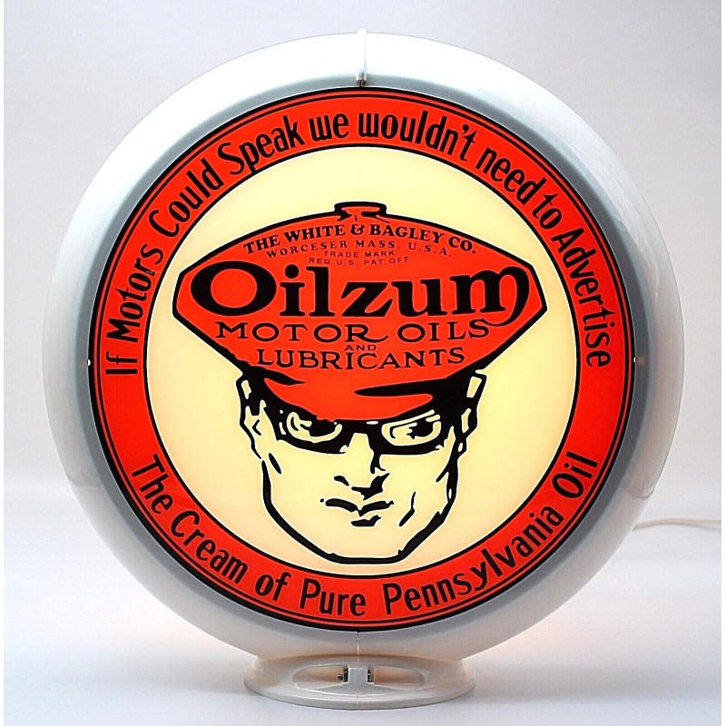 OILZUM 13.5" Gas Pump Globe - SHIPS FULLY ASSEMBLED!! -