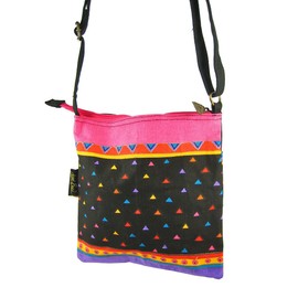 Laurel Burch Crossbody Purse Zipper Top, 10 by 10-Inch, Feline Friends