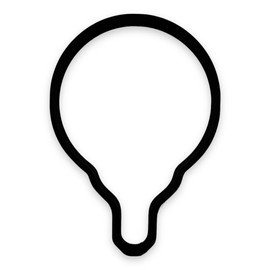 Golf Ball on Tee Cookie Cutter with Easy to Push Design (4.5 inches)