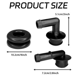 QQWD 53013360AA PCV CCV Vent Valve Elbow and Grommet Set for Jeep Grand Cherokee 4.0L 2000-2004, Pressure Regulator Valve Elbow Kit Replaces 53013360AA 53030497 02946079 2946079 3013360AA (2PCS)