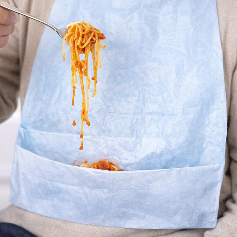 EMYU Bavaglino usa e getta con tasca di raccolta –
