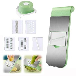 Wzenclave Cortadora Verduras Multifuncional Cortadora Verduras con 5 Cuchillas de Acero Inoxidable Cortadora Cocina Cortadora Verduras y Ensaladas Utensilios Cocina Patatas Cebollas Frutas