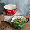 Gaolinci Cherry Blossom Pattern Kitchen Ceramic Mixing Bowl, 1 Quart