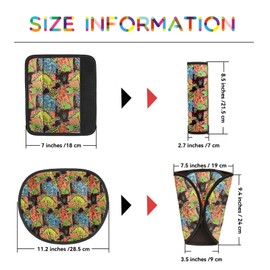 AMUSEPROFI Cute Kids Seat Belt Pad, Soft Comfortable Seatbelt Cover Pillow, Car Seat Belt Cover Set for Kids, Neck Shoulder Support Cushion Pad, Car Seat Belt Cover for Boy & Girl, Dinosaur