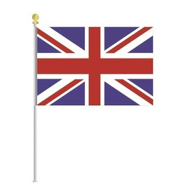 PARTYRama Union Jack Flag on Stick - Pack of 12