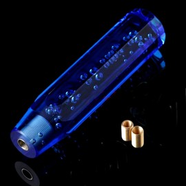 SCGEHA Crystal Shift Knob, Universal Bubble, Octagonal, Foam Included, Adapter, 3 Colors, 7.9 inches (20 cm) (Blue)