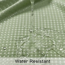 Small Stall Size Shower Curtain 36x72 for Bathroom Spring Decor Narrow Half Waterproof Washable Liner Waffle Fabric Cloth RV Shower Curtains for Camper Wide 36 x 72 with Hooks Set Sage Green