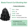 French Curl Braiding Hair 12 Inch 1B 4 Packs