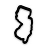 New Jersey State Cookie Cutter with Easy to Push Design