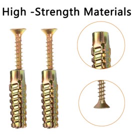 TAYCZGQL 20 Pack Cinder Block Anchors with Screws Heavy Duty Masonry Wall Anchors for Concrete Block Brick & Hollow Wall Ideal for Hanging Shelves Fixtures & Loose Hinge Hole Repair (6x32mm)