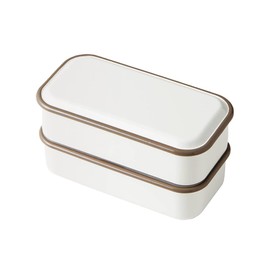 Takenaka Retro Moda Lunch Box, Square Lunch, Gray, Upper Level, 9.8 fl oz (275 ml), Lower Level: 9.8 fl oz (275 ml)