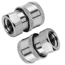 Beduan Pressure Washer Fitting 304 Stainless Steel 3/8" NPT Female Quick Connector Coupler Socket Adapter, 5000 PSI (Pack of 2)