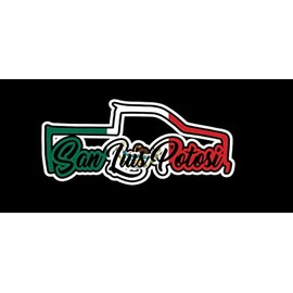 Edward Mexico Sticker Trucking San Luis Potosi SLP Decal Mexico Letters Car Truck Window Laptop Map Vinyl Bumper Estado Wall (4''x9'', San Luis Potosi)