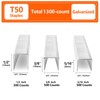 SITLDY Heavy Duty T50 Staples 1300-Count 3 Sizes Includes: 5/16"-500,