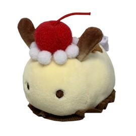SAN-EI Yumemiushi Custard Pudding Sea Slug Plush Toy, Height 2.4 inches (6 cm)
