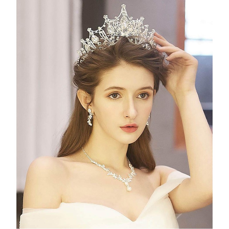 Tiara Crystal Crown for Bridal, Princess Tiara Wedding Tiara Crown