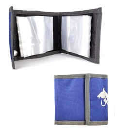 EUPHENG High Grade10 Clear Pocket Leader Wallet Size 4X4 inch Fly Fishing Tippet Case Tippet Storage Fly Fishing Great for Pre-Tied Carp and Catfish Rigs(Blue)