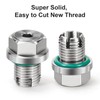 M14.1-1.25 x 15mm Oversize Piggyback Oil Drain Plug, Stainless Steel