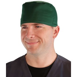Sparkling EARTH Hunter Green Unisex Classic Surgical Style Scrub Working Cap - 100% Cotton - Made in The USA!