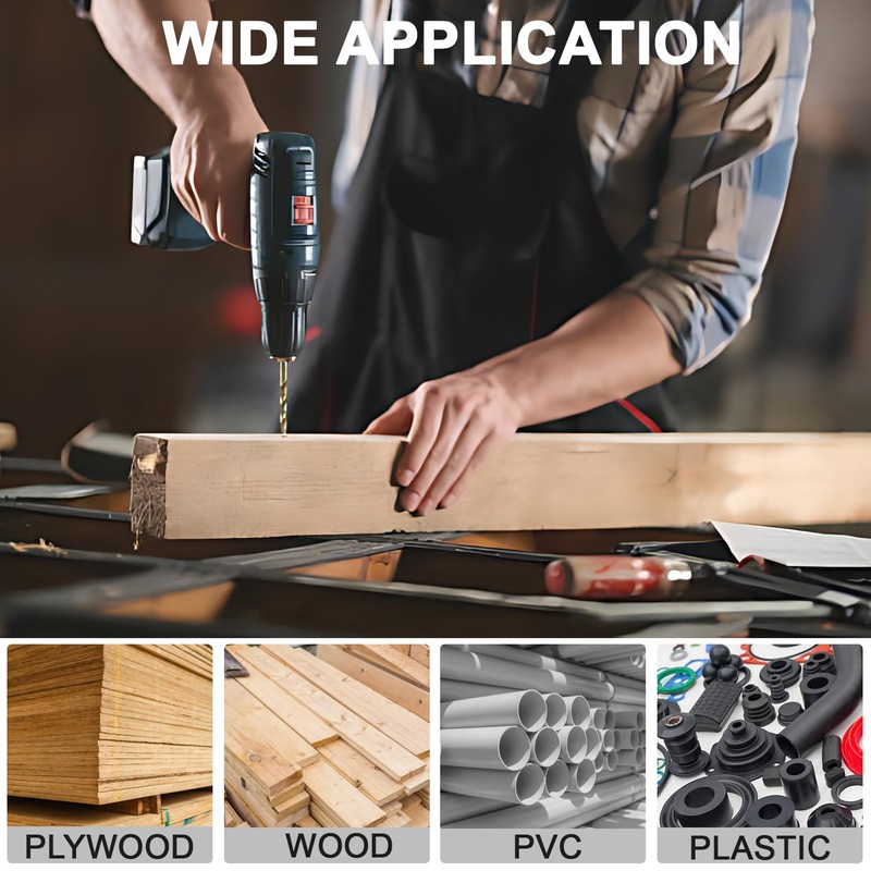 Countersink Drill Bit Set 5pcs, HSS Wood Drill Bits with