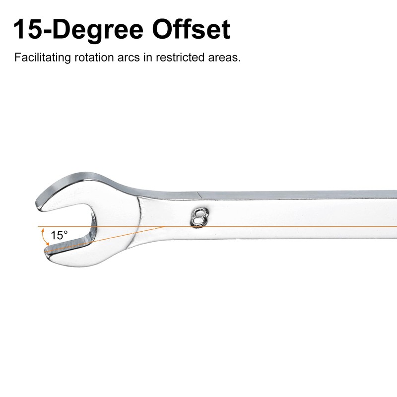 sourcing map Super Thin Open End spanners Metric, 8mm x
