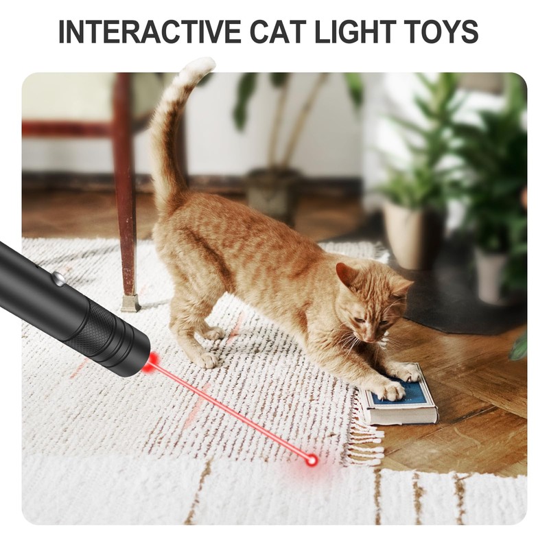 LETEAPII [2PCS] Green Light Flashlight and Red Light Flashlight, Long