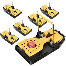 【2025 Upgraded Version】 Mouse Traps 6-Pack, Large Mouse Trap Indoor for Home, High Sensitive Mice Traps, Easy & Quick-Set Mousetrap, Reusable Rat Trap for Outdoor/Garage/Kitchen/Garden