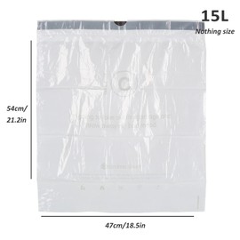 GRANDMA SHARK 10L - 15L Bin Bags Liners Drawstring Trash Bag, Handle Waste Bags, 60 Garbage Bag, Super Strong, Anti-drip Unscented, 47 × 54 cm