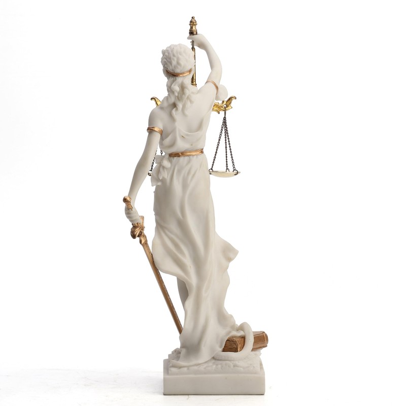 Veronese Design 12 Inch Blind Lady Justice Themis Resin Statue