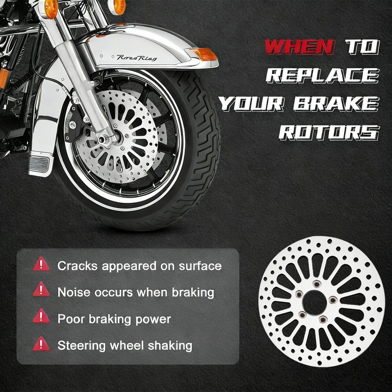 2 * 11.8''Harley front rotors Compatible with Harley Electra Glide/Road