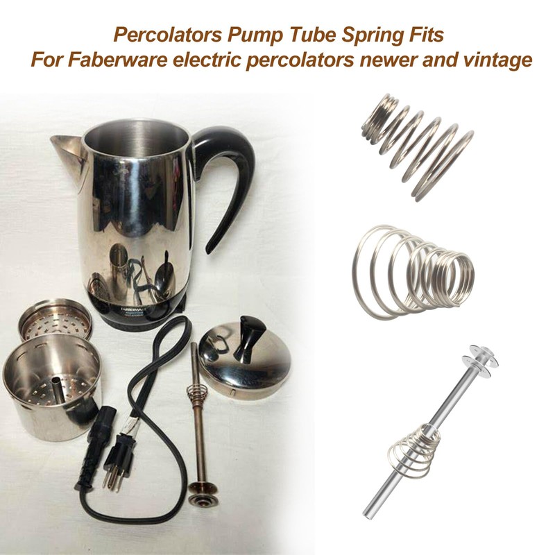 GEAIN Percolators Pump Tube Spring Fits For Farberware Electric Coffee