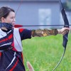 Archery Arm Guard Soft Leather Armguard Protector with 4-Strap Adjustable