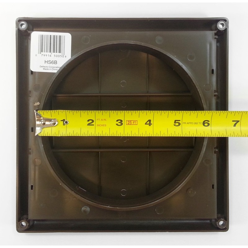 Deflecto Supurr-Vent® Louvered Vent Hood, 6", Brown