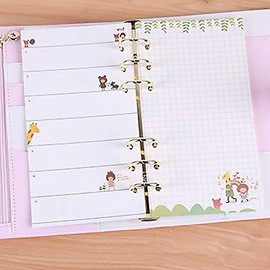 Refill Lined Paper, Refillable Binder Planner Journals Notebooks Refill Paper, 6-Holes Inserts 40 Sheets/80 Pages, A5 142mmx208mm, Weekly Plan-B