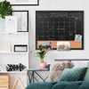 TORASO Chalkboard Calendar & Corkboard, Magnetic Surface 24" x 32"